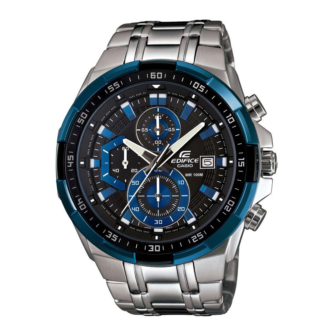 Casio Edifice Silver Black Chronograph Watch