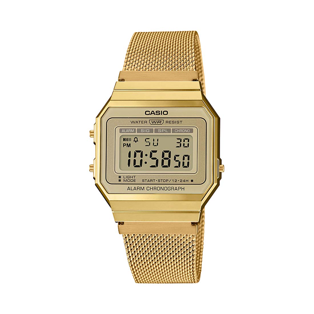 Casio A700WMG-9ADF Digital Gold Dial Unisex Watch