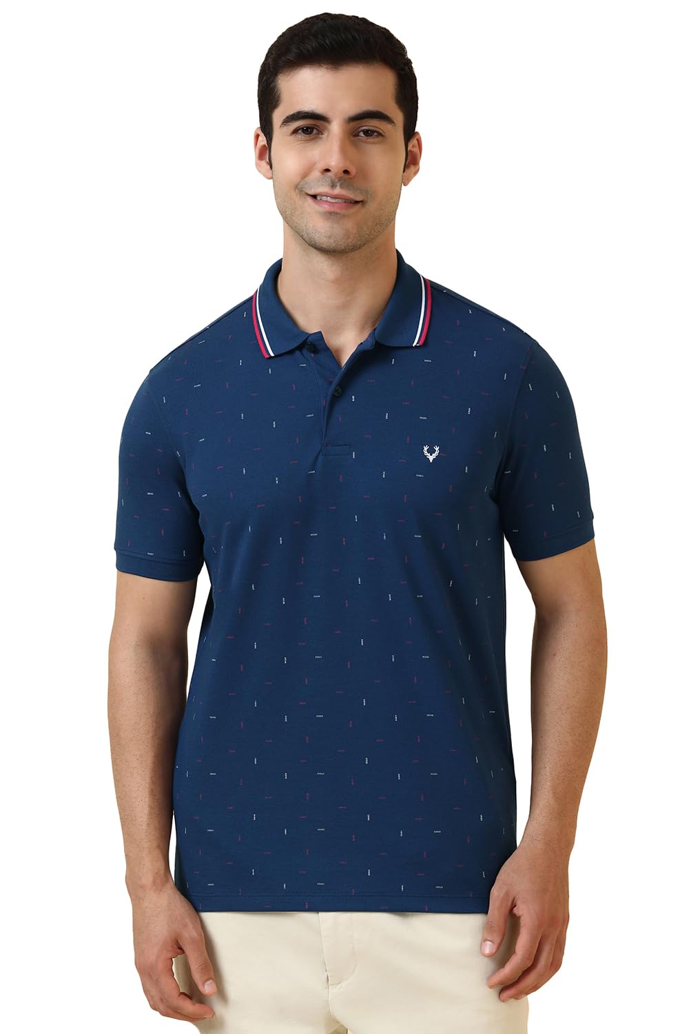 Allen Solly Men Polycotton Regular Fit Double Colour Polo
