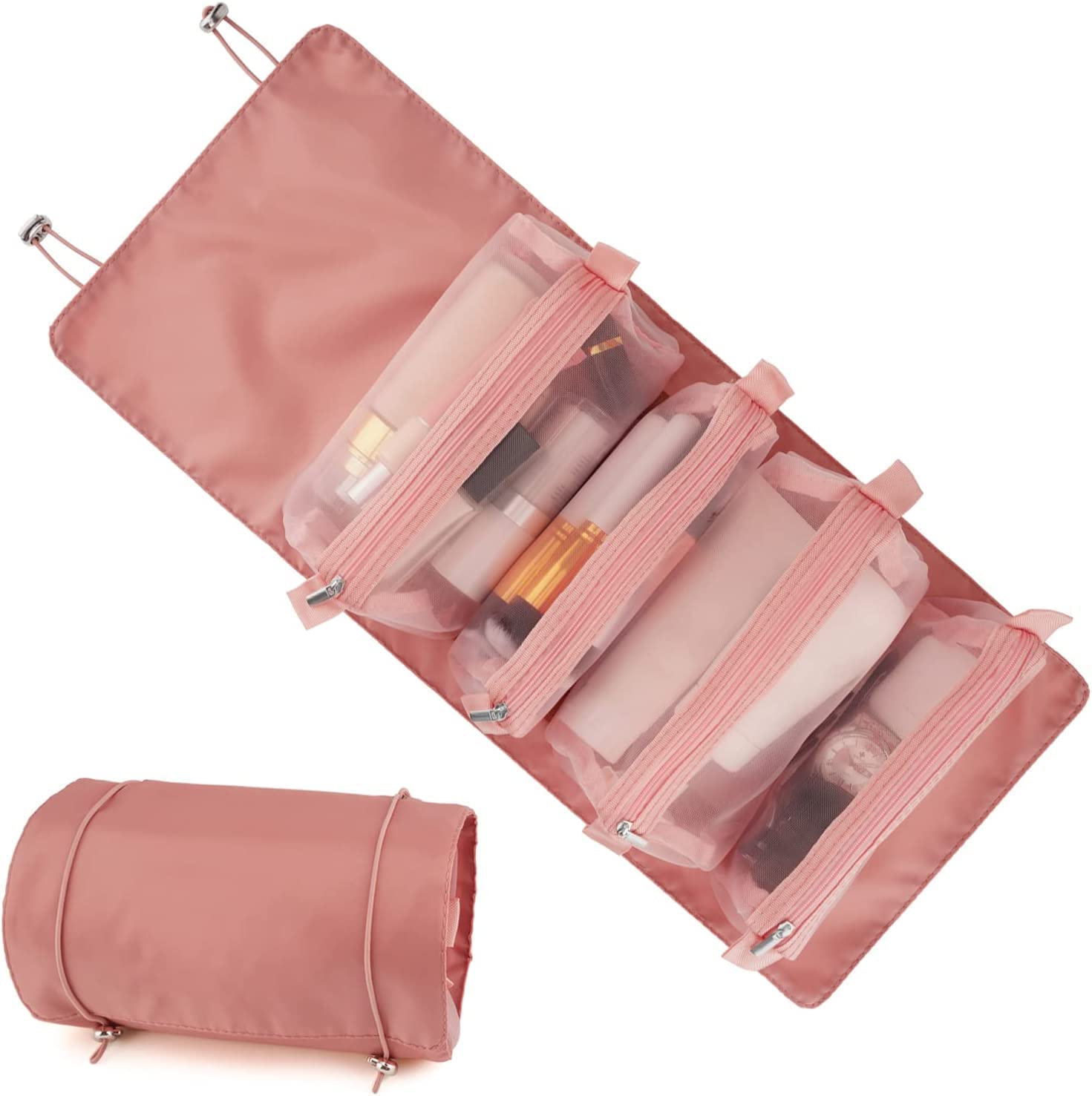 Niwlix Nylon 4 In 1 Travel Toiletry Makeup Organizer Bag