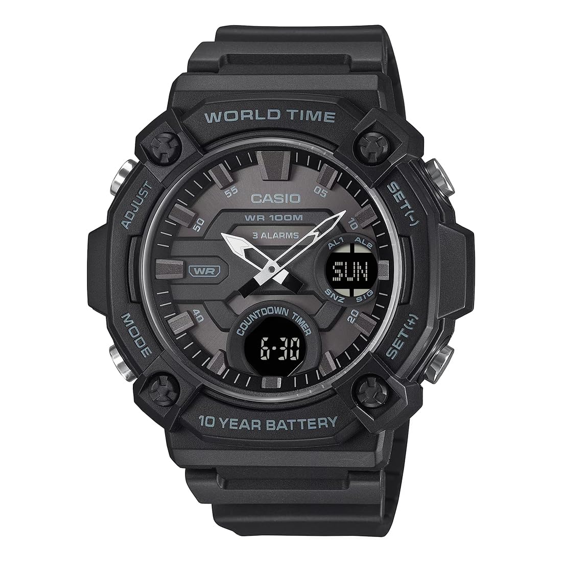 Casio AEQ-120W Black Analog-Digital Watch