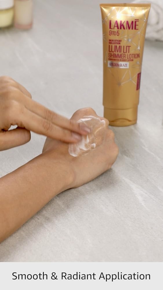 Lakme Lumi Lit Highlighter Body Lotion Gold 100g - Image 3