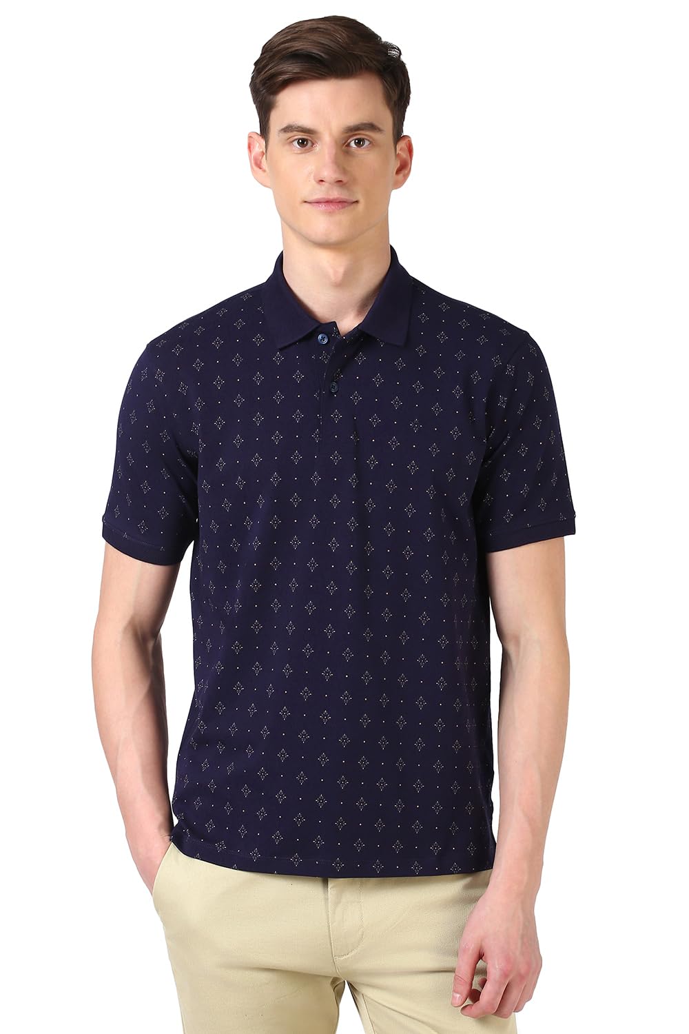 Peter England Men's Cotton Regular Fit Polo T-Shirt