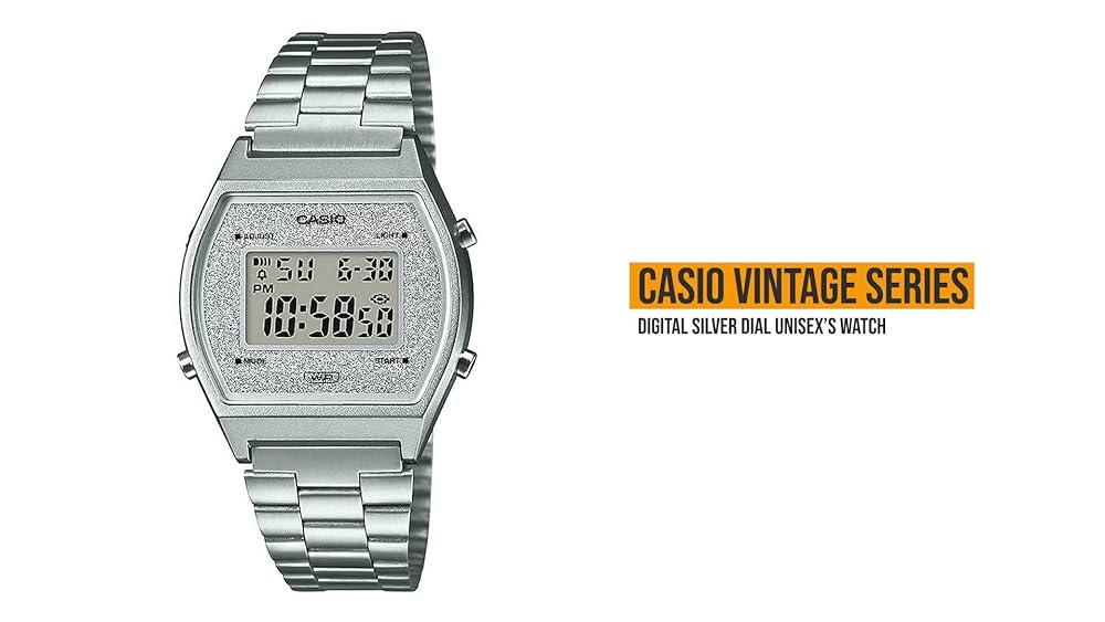 Casio Vintage Silver Digital Watch - Image 3