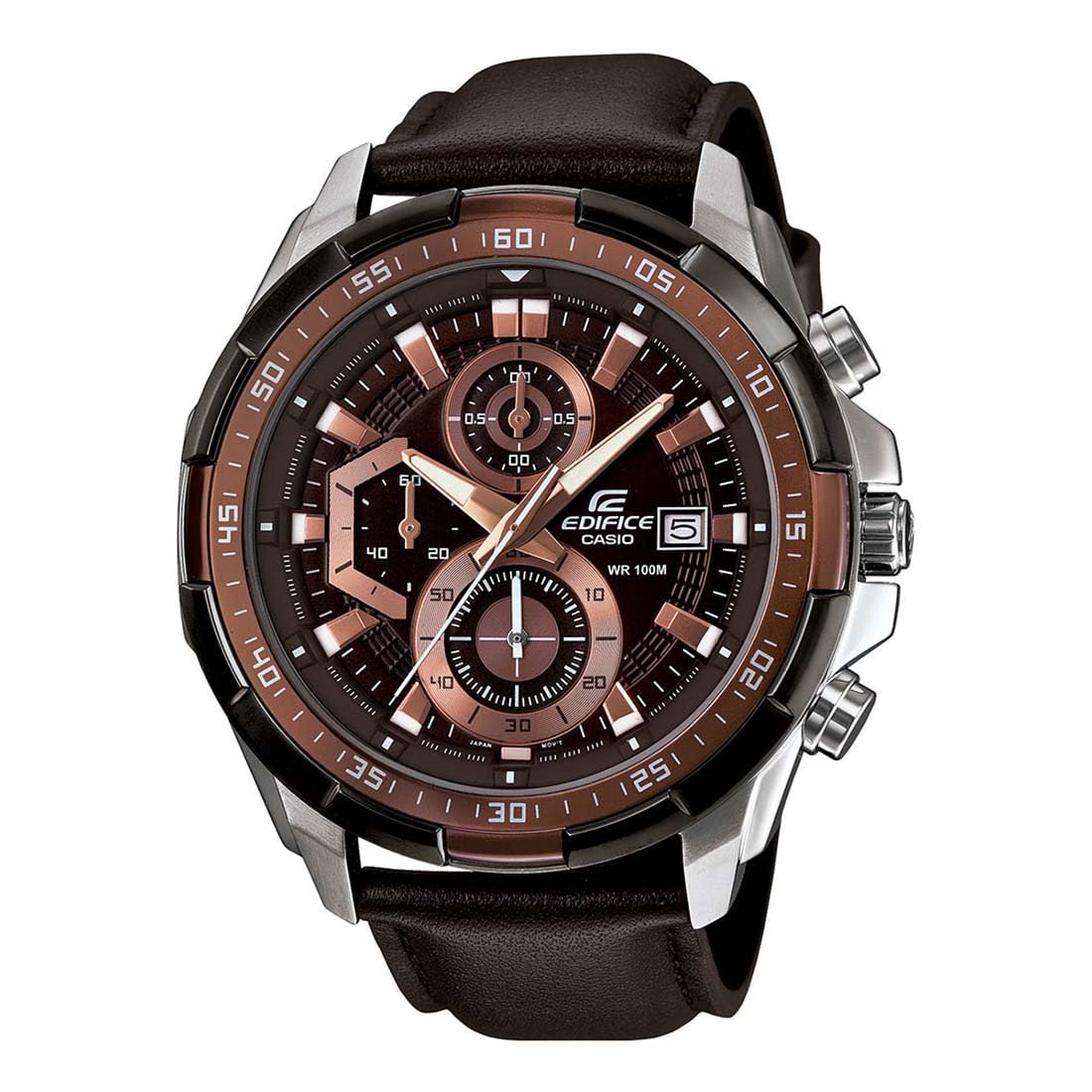 Casio Edifice Brown Leather Chronograph Watch