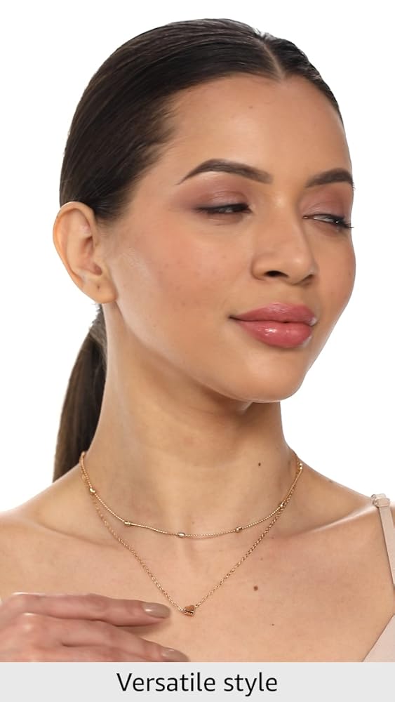 Shining Diva Multilayer Chain Pendant Necklace Women Girls - Image 4