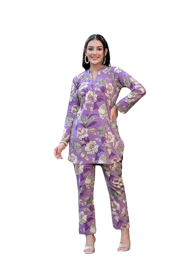 Leriya Fashion Women Ethnic Kurta Set | Cotton Blend Kalista Co-Ord Set | Casual Wear Pant Top Set | - Authentic Leriya Clothing | UrbanThreads - Image 2