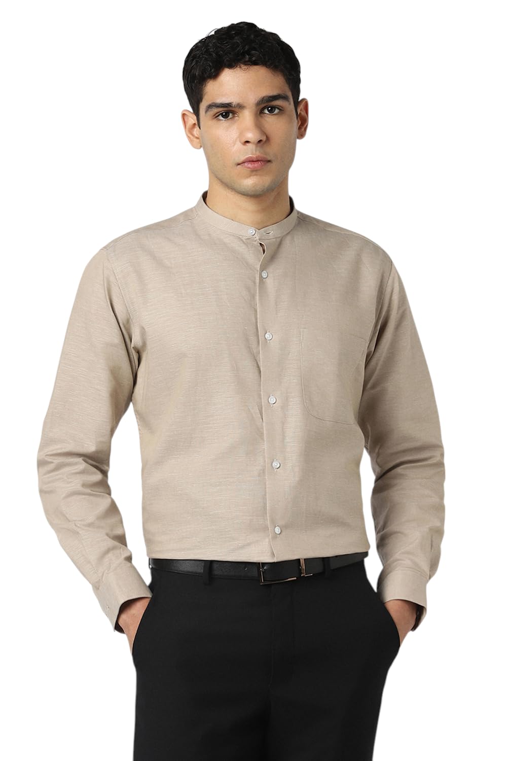 Van Heusen Men Cotton Solid Regular Fit Shirt - Authentic Van Clothing | UrbanThreads