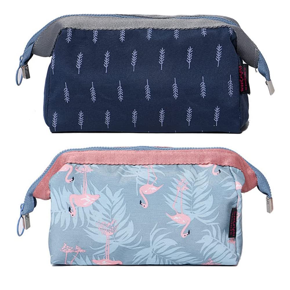 TAGUDA Nylon Cosmetic Toiletry Makeup Bag Pack of 2