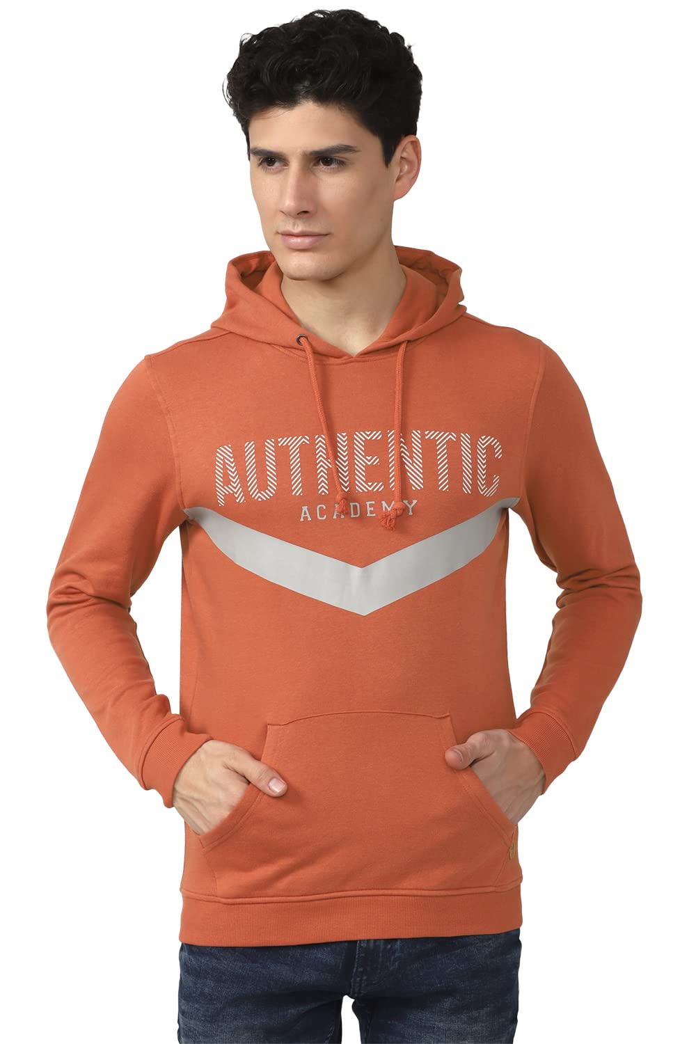 Van Heusen Men Cotton Blend Hooded Neck Sweatshirt - Authentic Van Clothing | UrbanThreads