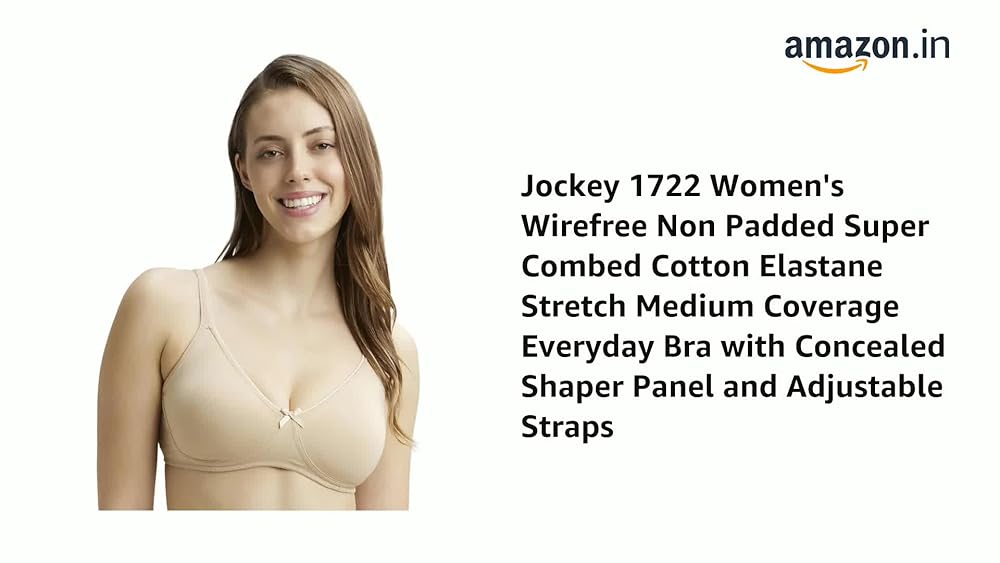 Jockey Women's Wirefree Non Padded Cotton Elastane Bra - Image 3