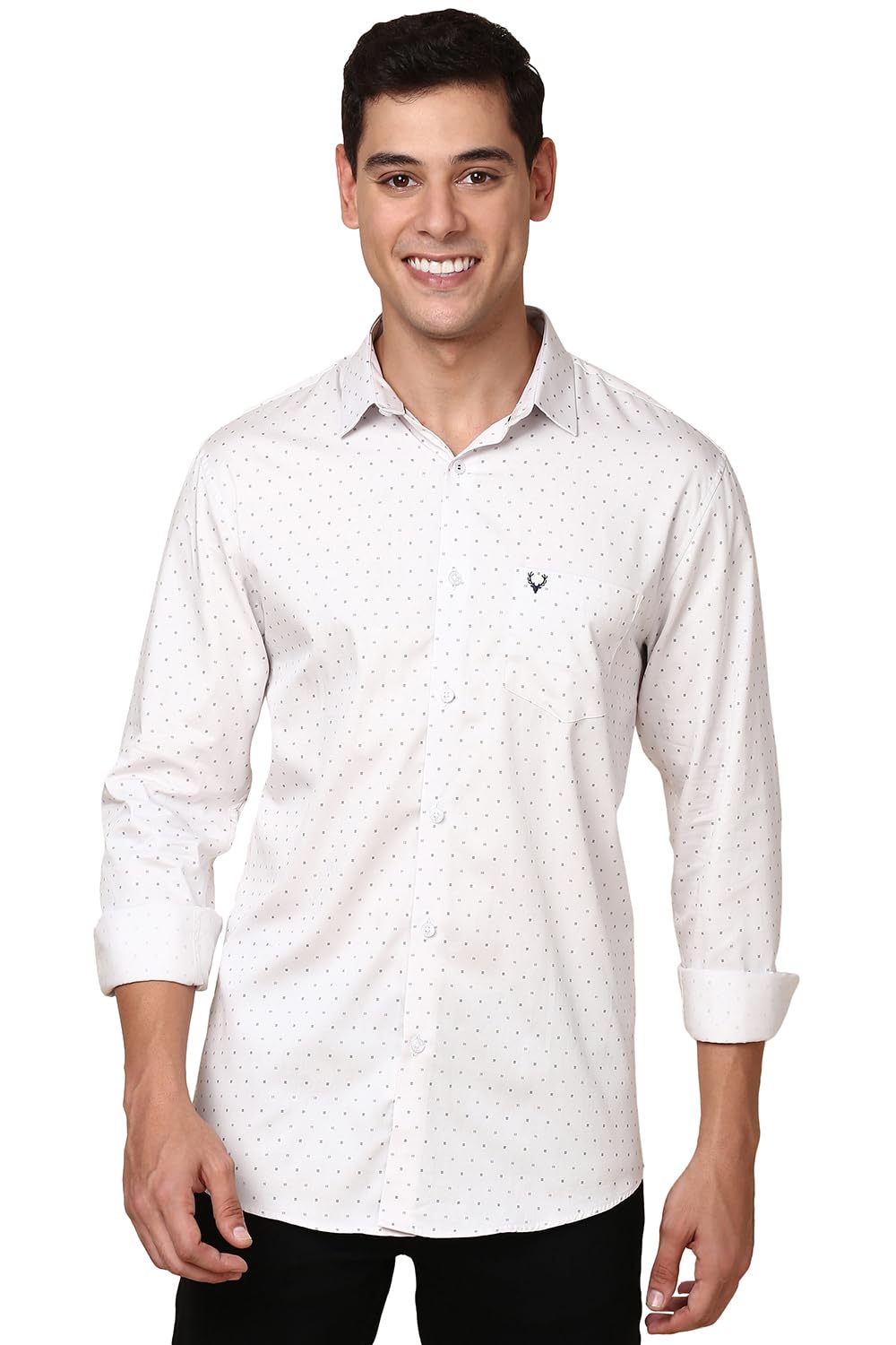 Allen Solly Men's 100% Cotton Slim Fit Printed Shirt