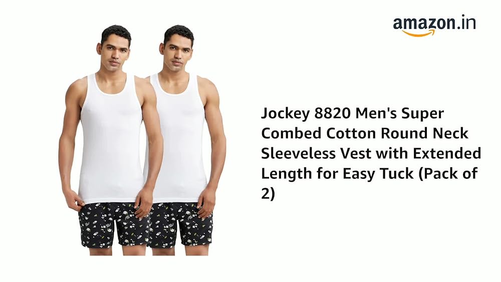 Jockey 8820 Men's Slim Fit Sleeveless Vest - Image 3