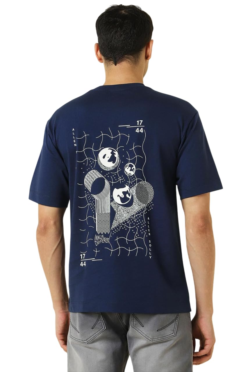 Allen Solly Men Cotton Regular Fit Drop Shoulder T-shirt