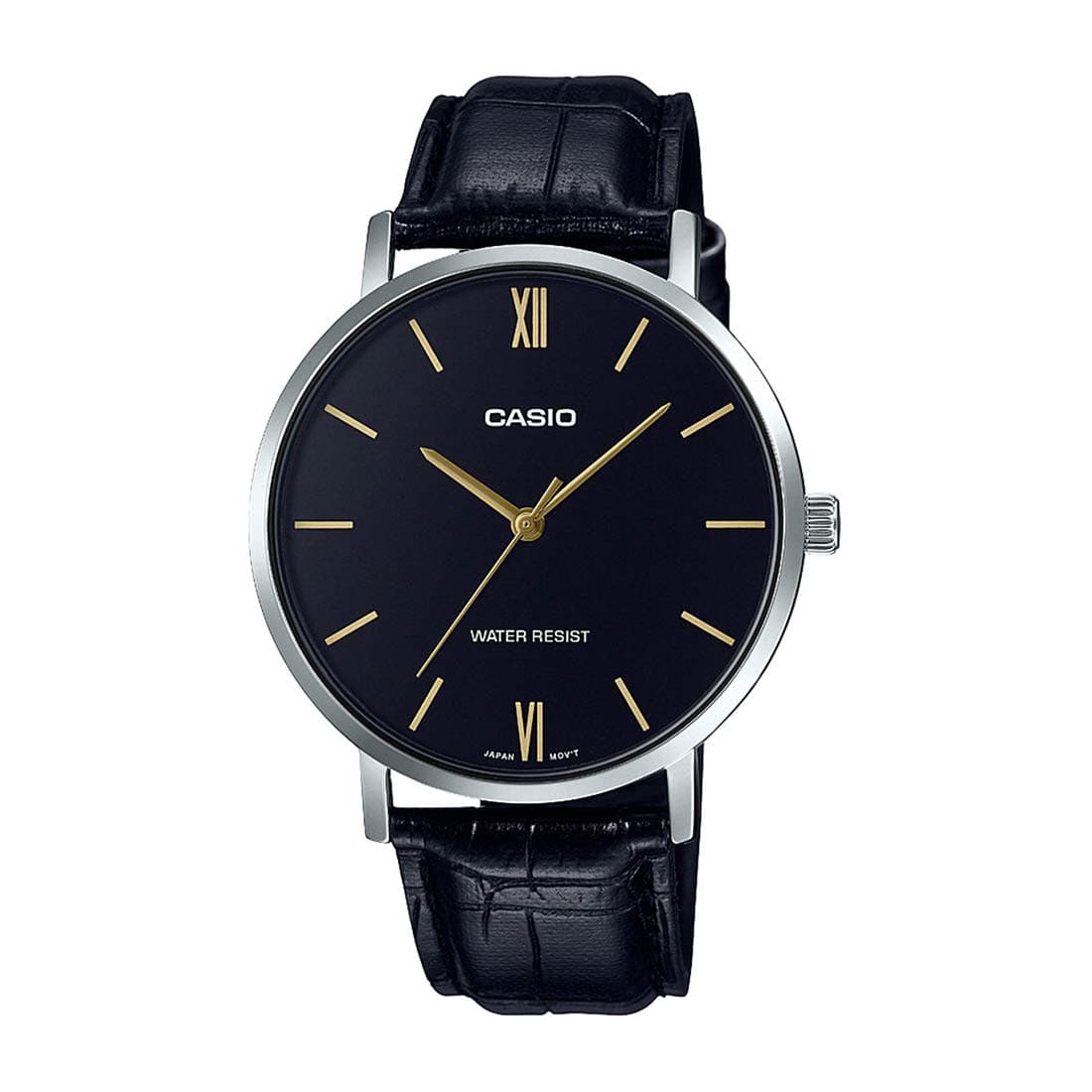 Casio Minimalist Black Leather Watch