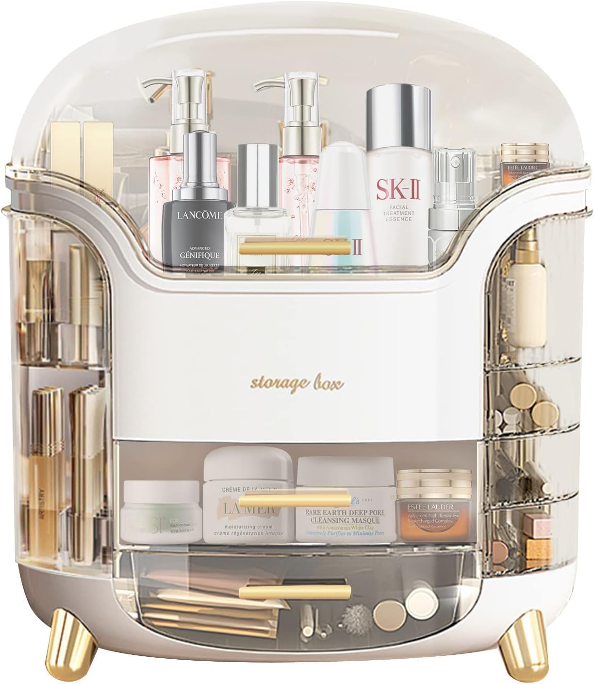 Niyam Makeup Organiser Storage Box with Clear Lid