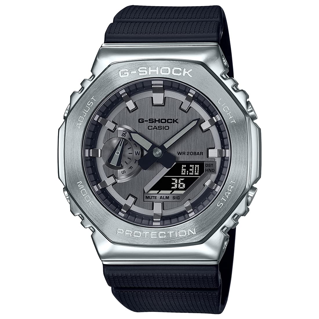 Casio G-Shock GM-2100-1ADR Silver Analog-Digital Men's Watch