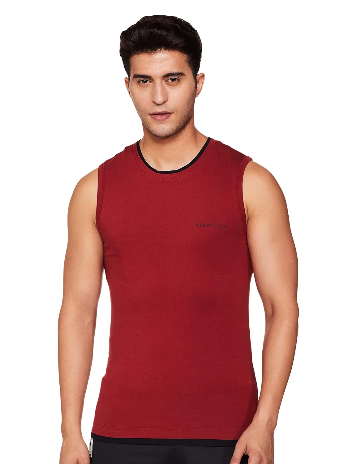 Van Heusen Athleisure Men Gym Stretch Vest - Cotton Elastane - Quick Dry, Ultra Soft, Shape Retentio - Authentic Van Clothing | UrbanThreads