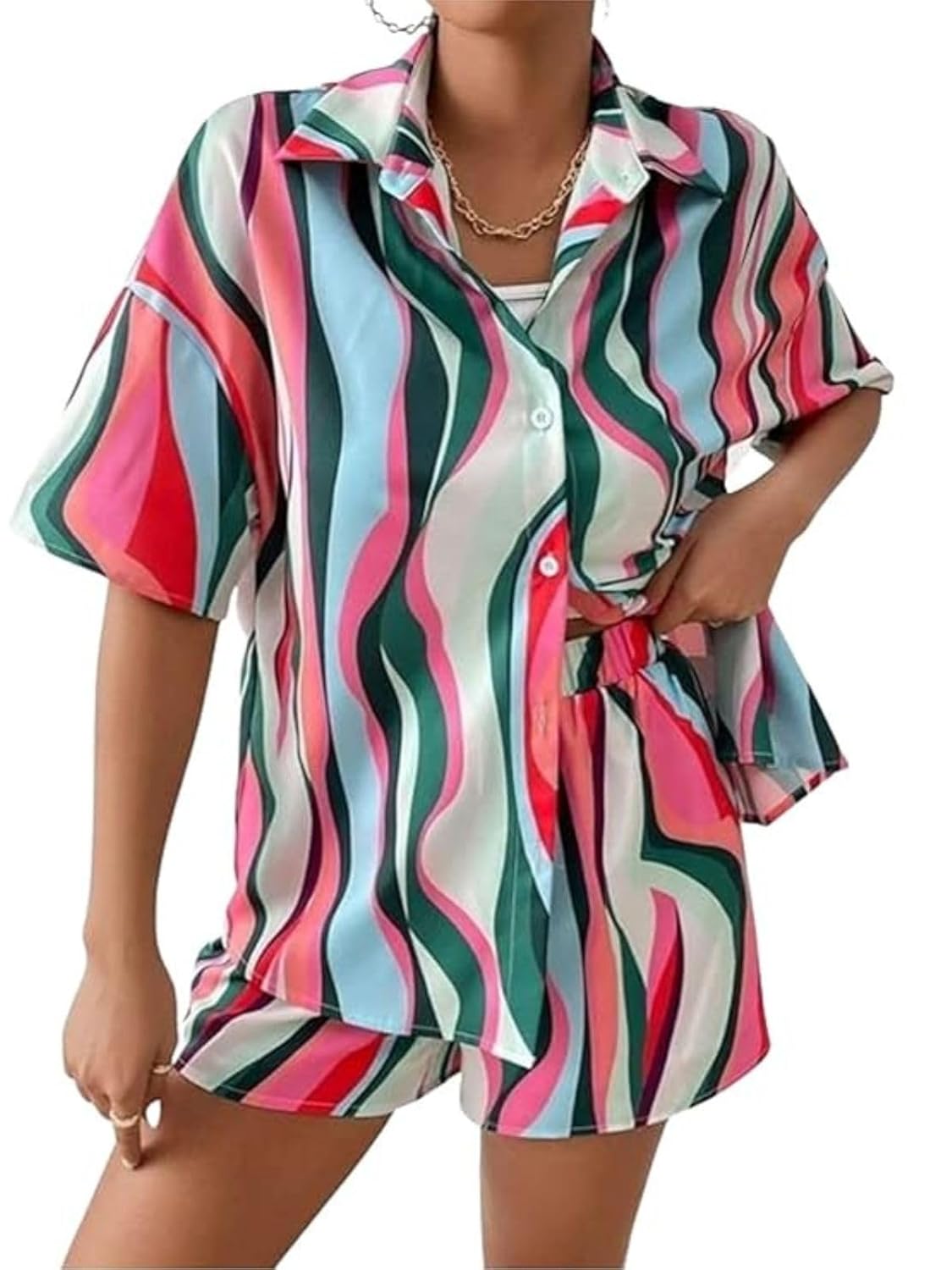 Leriya Fashion Co Ord Set for Men | Trendy Night Dress for Boys | T-Shirt and Shorts Combo for Loung - Authentic Leriya Clothing | UrbanThreads