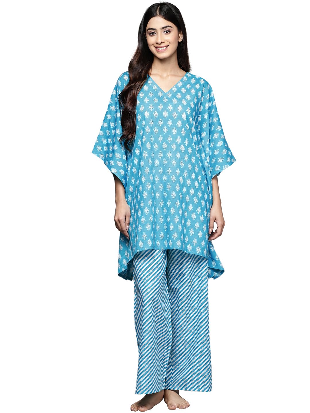 Libas Womens Printed Cotton Night Suit Set for Women - Authentic Libas Clothing | UrbanThreads