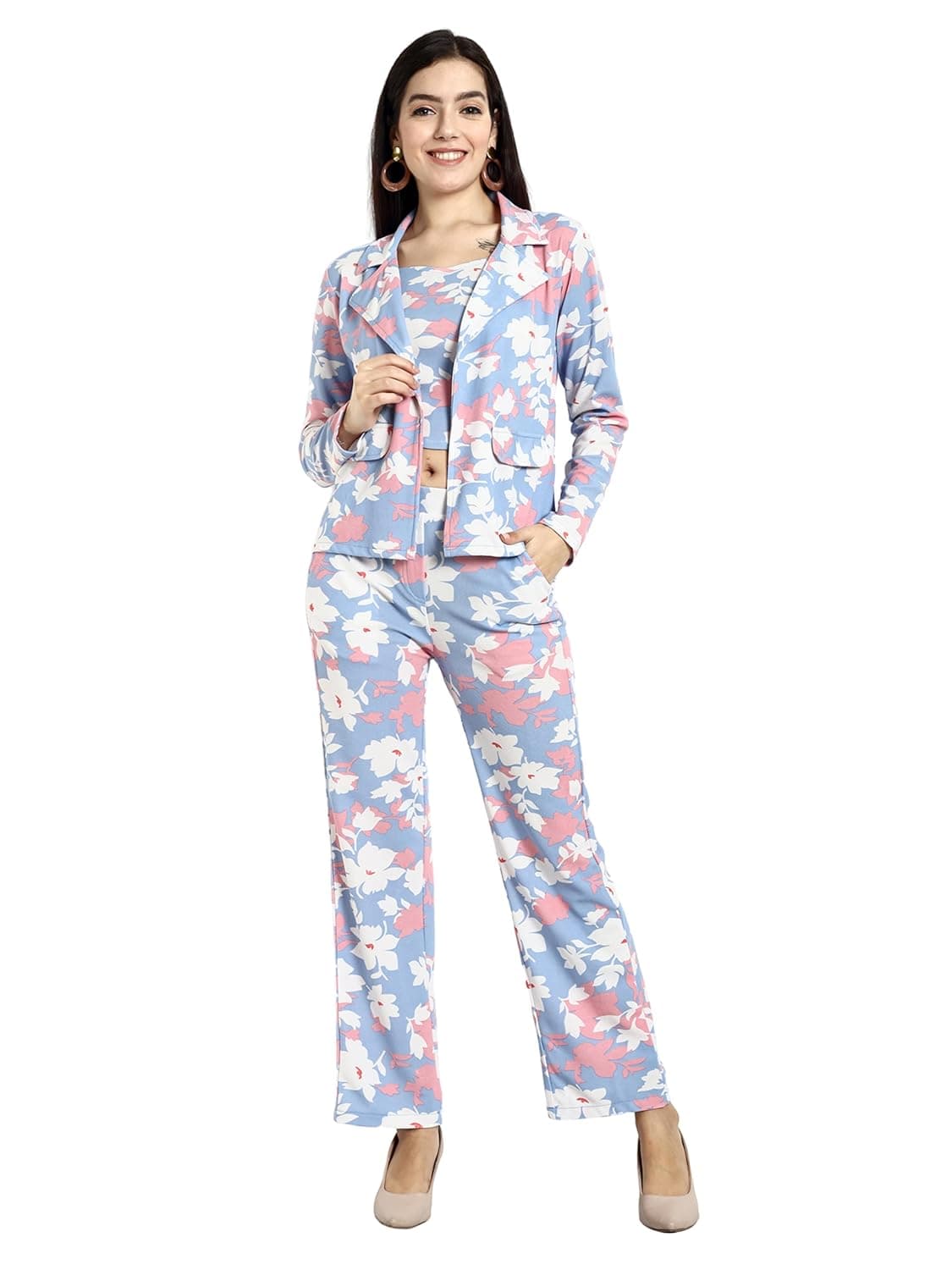 Leriya Fashion Co-ord Set for Women – Stylish Casual 3 Piece Blazer Set | Trendy Travel & Streetwear - Authentic Leriya Clothing | UrbanThreads