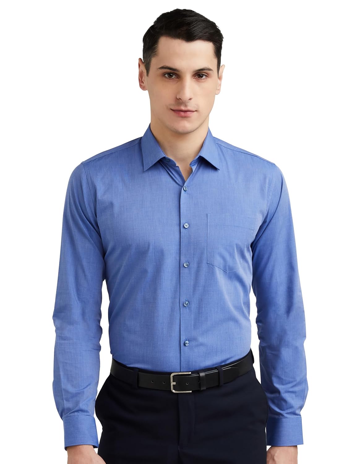 Van Heusen Solid Formal Shirt Men Full Sleeves Slim Fit