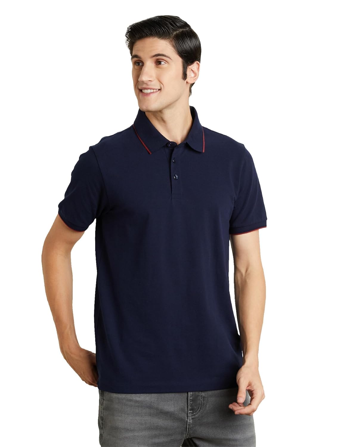 Symbol Men's Cotton Stretch Solid Polo T-Shirt Regular Fit