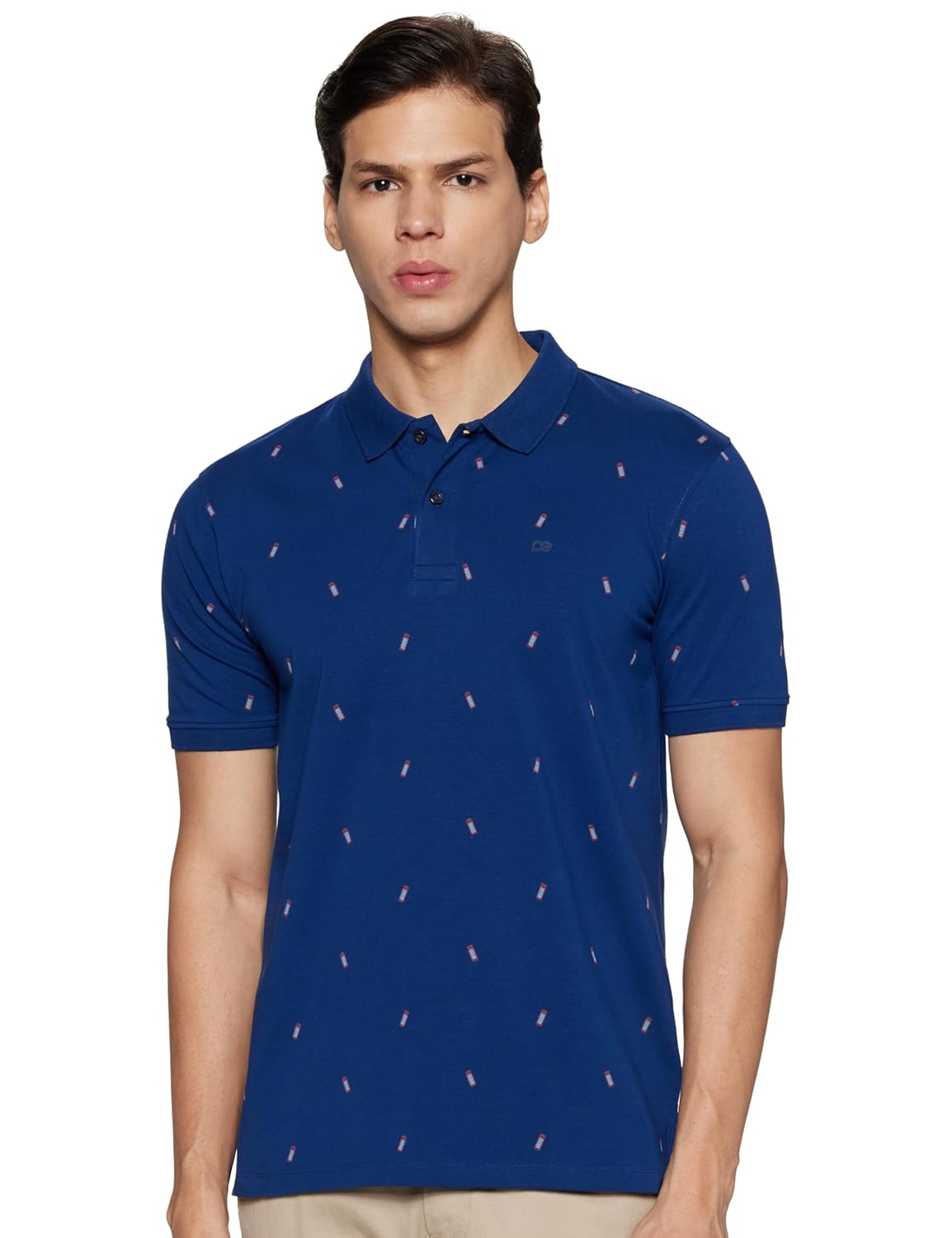 Peter England Men's Cotton Regular Fit Half Sleeve Polo T-Shirt