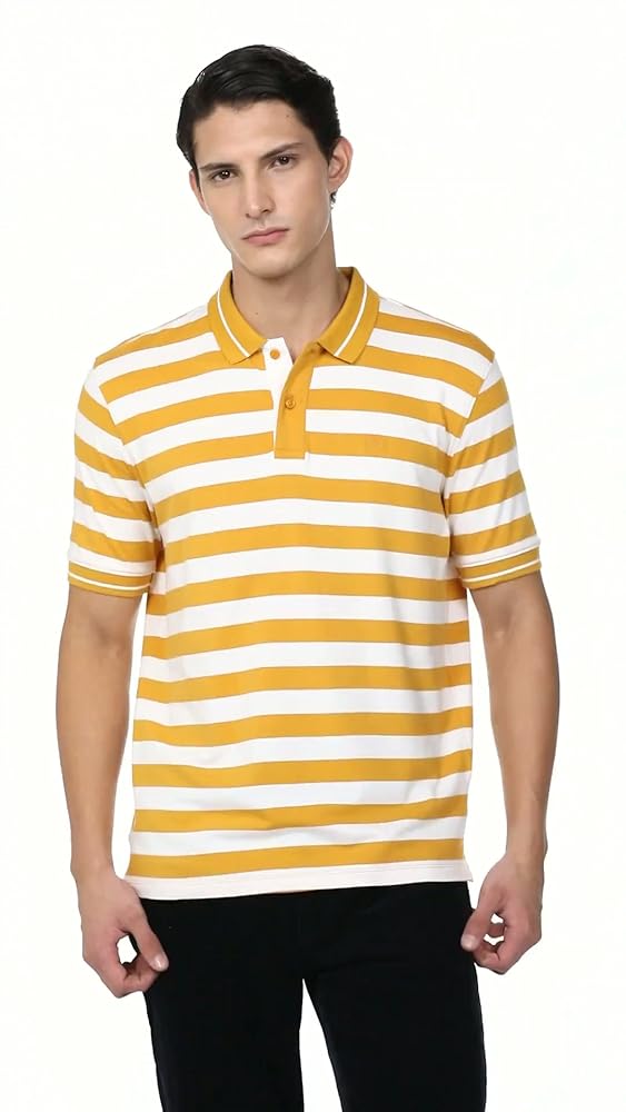 Peter England Men's Cotton Regular Fit Polo T-Shirt - Image 3
