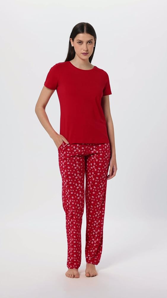 Van Heusen Women Allover Print Casual Lounge Pants Modal Cotton - Image 3