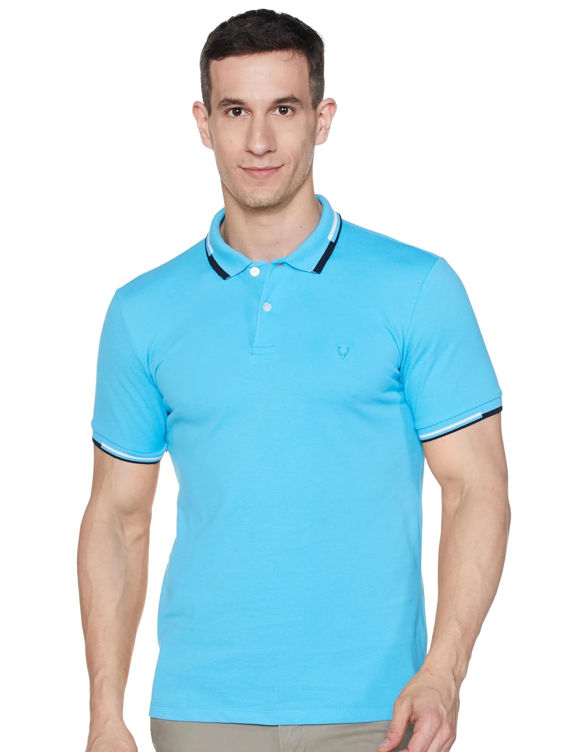 Allen Solly Men's Regular Fit Cotton Polo with Collar
