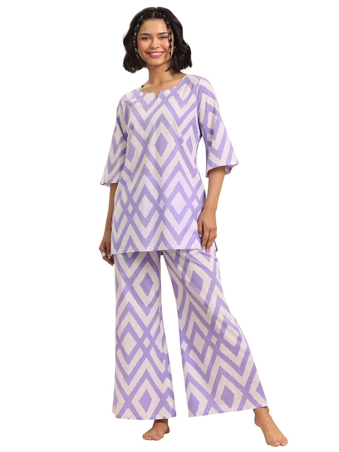 Libas Womens Printed Cotton Night Suit Set for Women - Authentic Libas Clothing | UrbanThreads