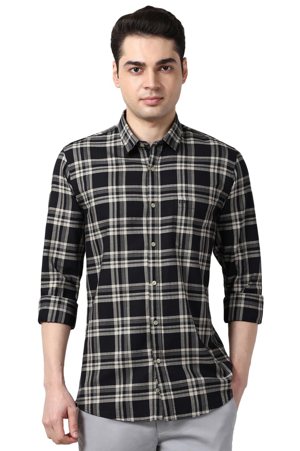 Peter England Men Button Down Shirt