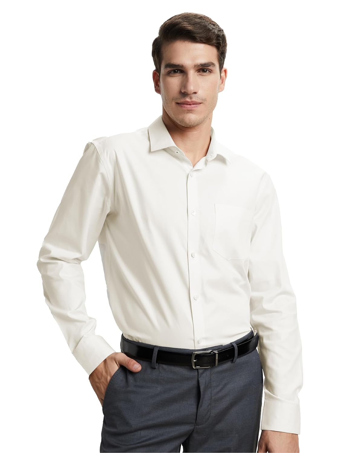 Symbol Men's Wrinkle-Resistant Regular Fit Cotton Formal Shirt