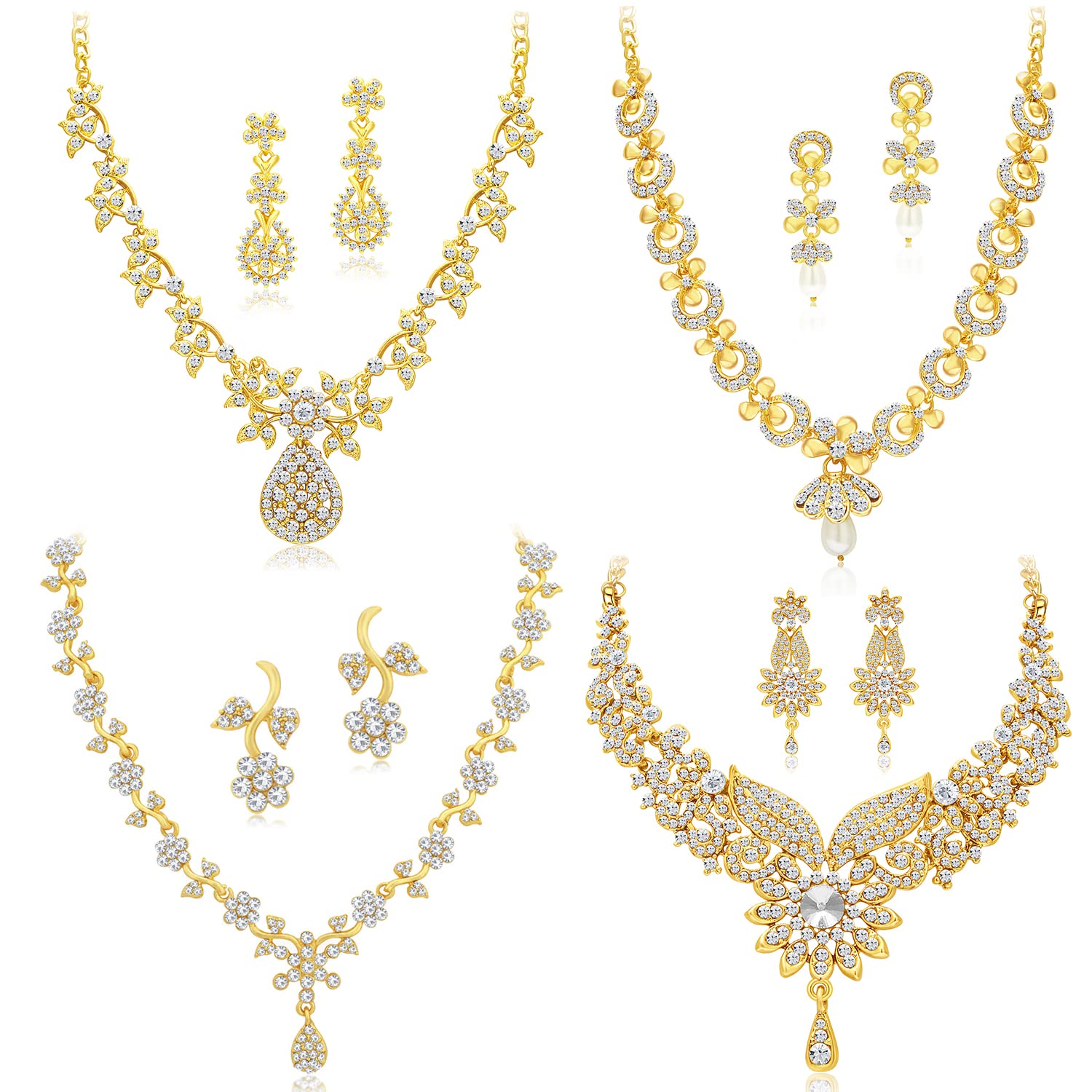 Sukkhi Gold Plated Combo Necklace Set for Women