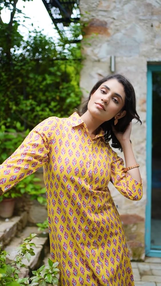 Leriya Fashion Women’s Kurta Pant Set – Cotton Anarkali Kurta with Printed Pants | Stylish Ethnic We - Authentic Leriya Clothing | UrbanThreads - Image 4