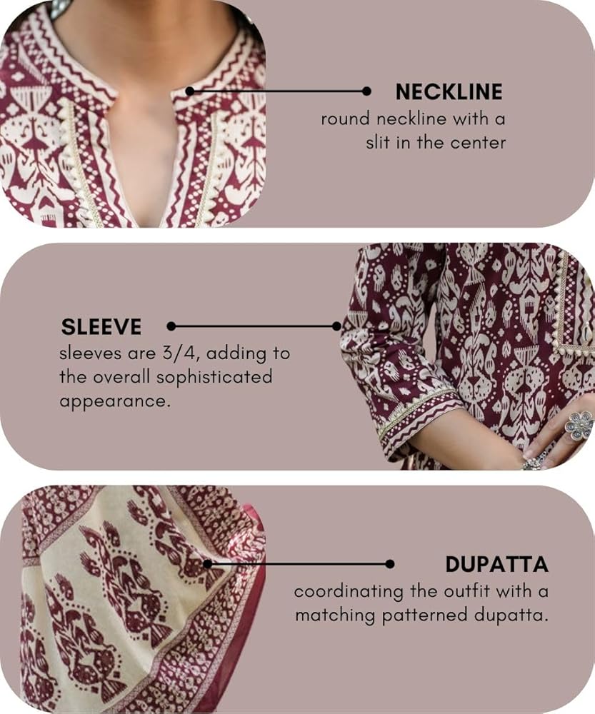 Leriya Fashion Women’s Anarkali Kurta Set – Rayon Viscose Printed Kurta with Palazzo & Dupatta | - Authentic Leriya Clothing | UrbanThreads - Image 5