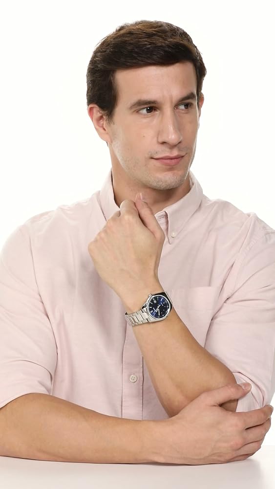 Casio Enticer Blue Dial Stainless Steel Watch - Image 3