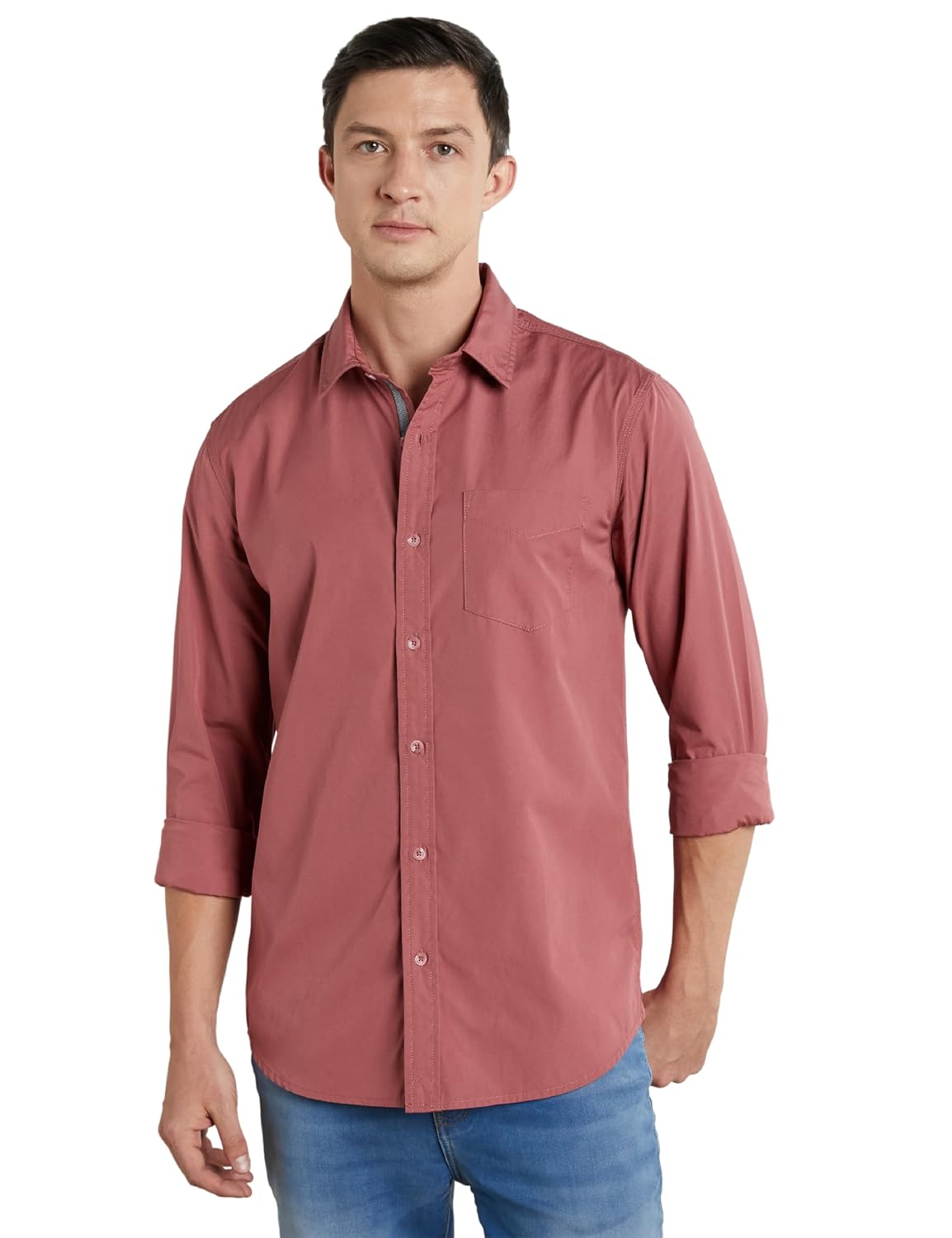 Symbol Men's Casual Cotton Poplin Shirt Regular Fit
