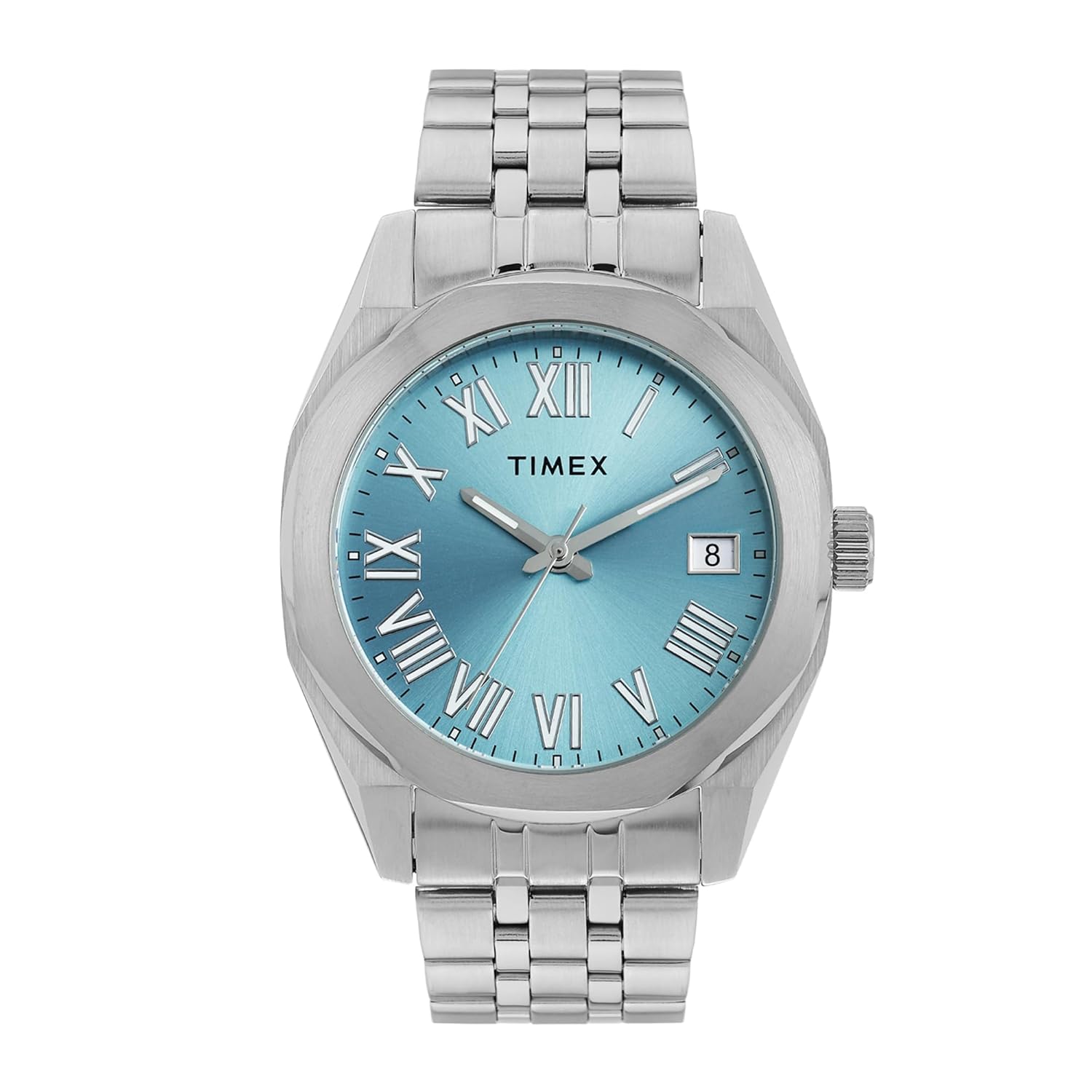 Timex Silver Stainless Steel Watch Multicolor Dial