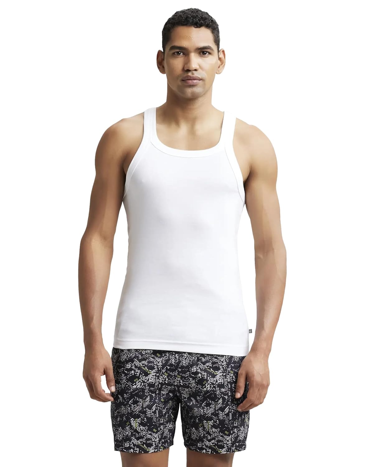 Jockey US26 Men's Super Combed Cotton Rib Gym Vest