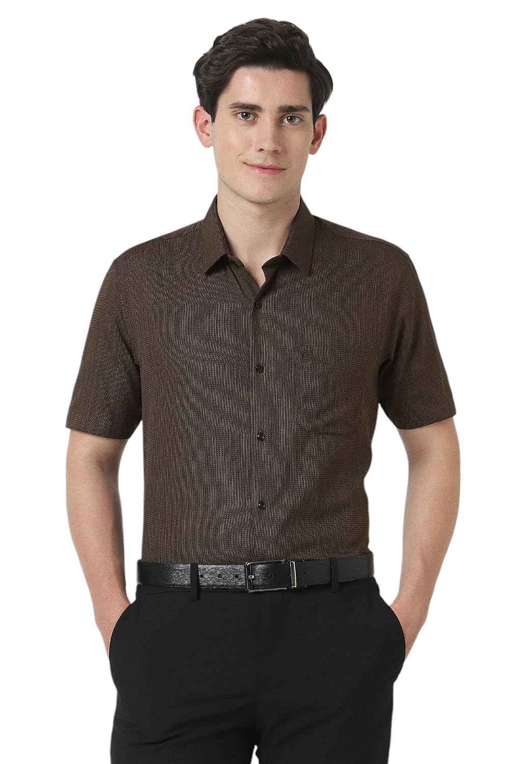 Peter England Men's Formal Half Sleeve Shirt