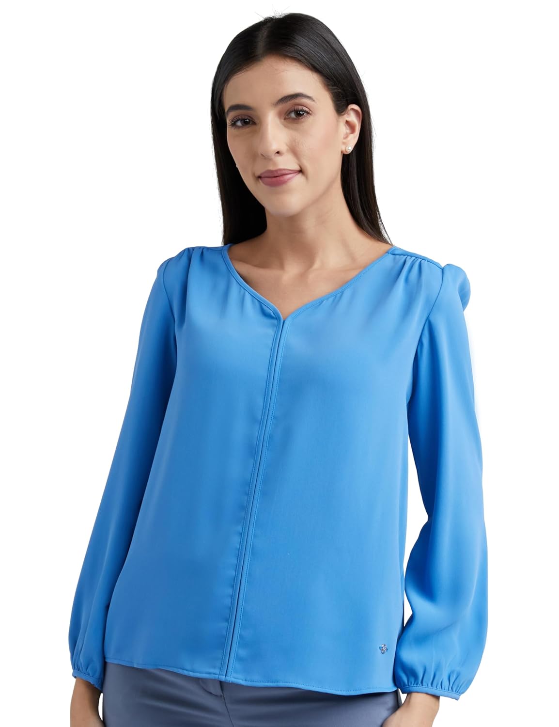 Allen Solly Women's 100% Polyester Regular Fit Shirt