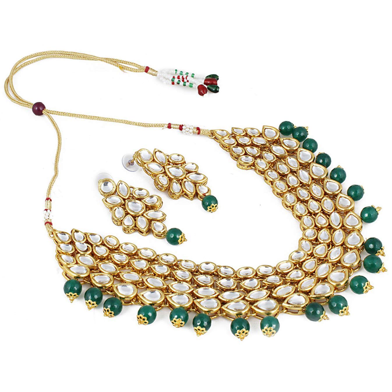 Shining Diva Kundan Wedding Traditional Necklace Set