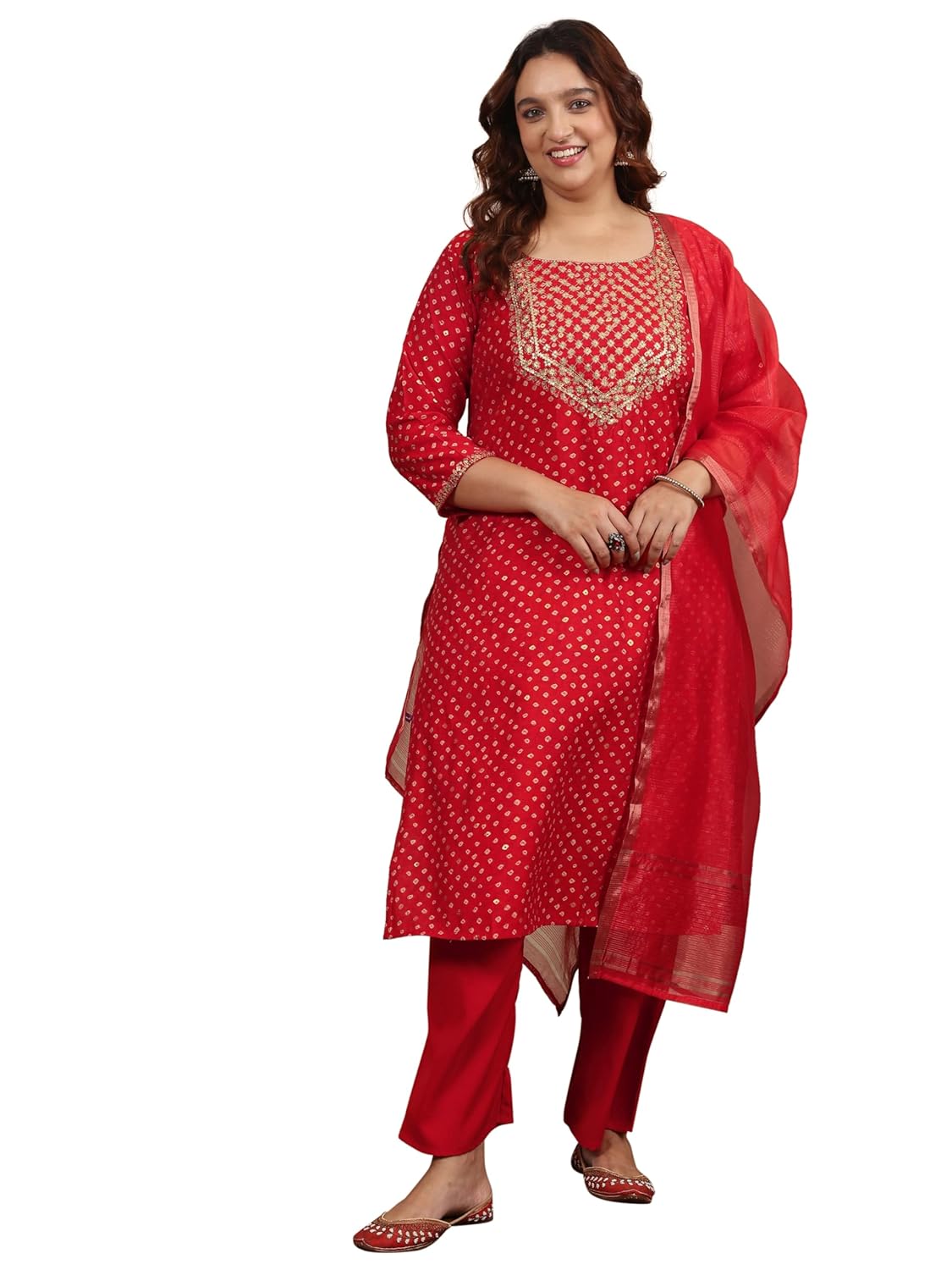 Extra Love by Libas Women's Silk Blend Printed Kurta Set - Authentic Extra Clothing | UrbanThreads