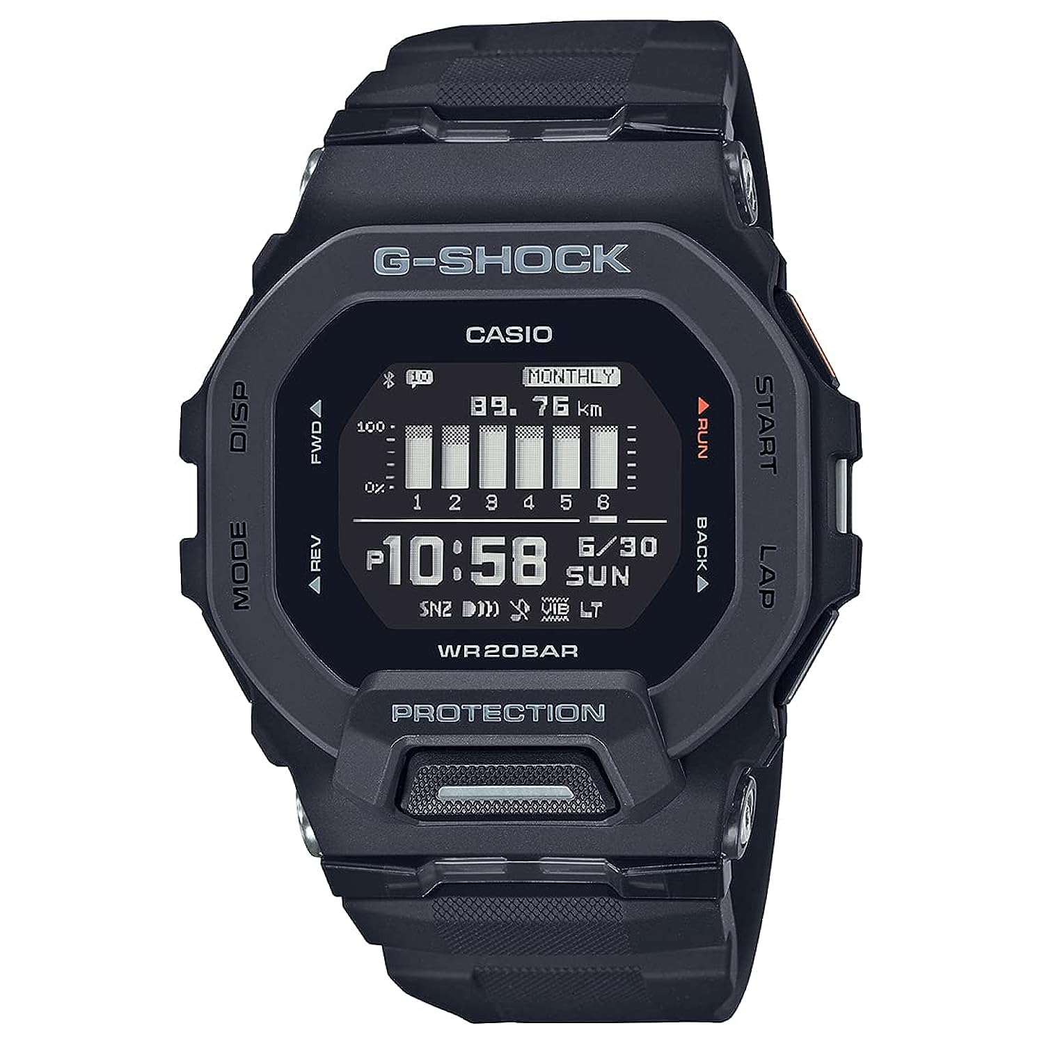 Casio G-Shock GBD-200-1DR Men's Watch Black Resin Strap
