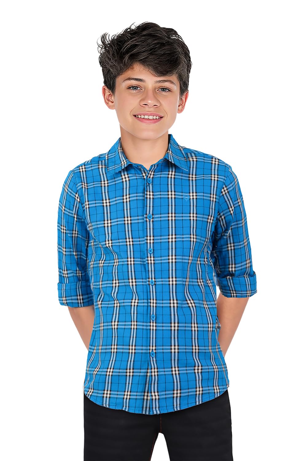 Allen Solly Boys Cotton Checkered Full Sleeve Casual Shirt
