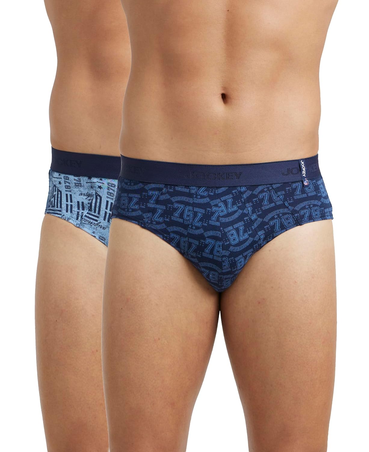 Jockey Men's Super Combed Cotton Printed Brief Pack of 2
