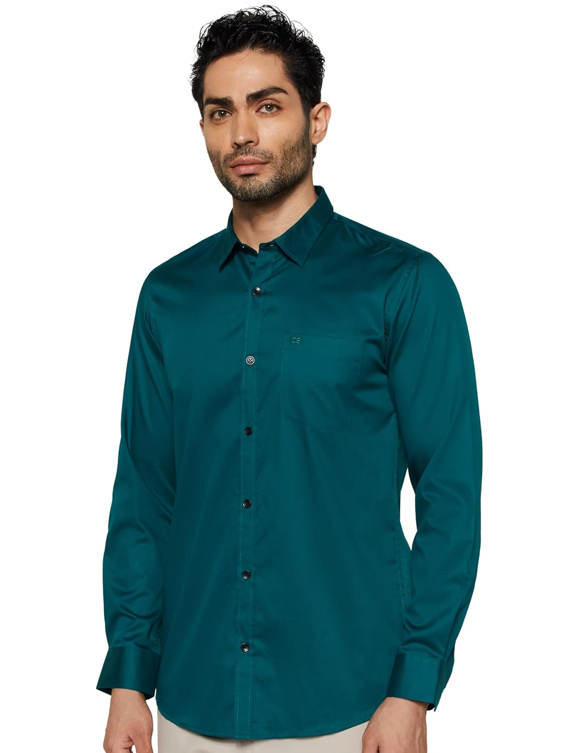 Peter England Men's Cotton Slim Fit Full Sleeve Casual Shirt