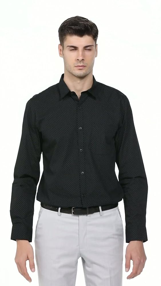 Peter England Men Cotton Printed Slim Fit Shirt - Image 3